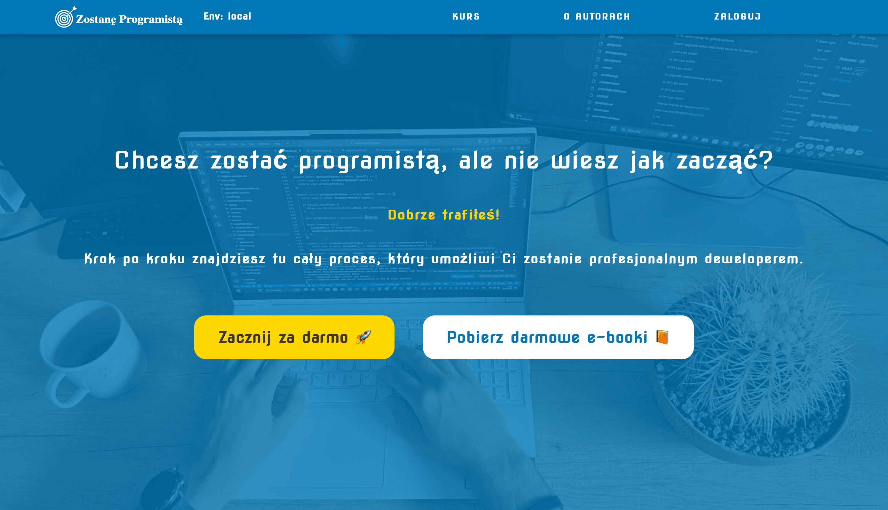 Screen from zostaneprogramista.pl – a learning platform co-created by me and two friends to guide aspiring developers into the IT industry