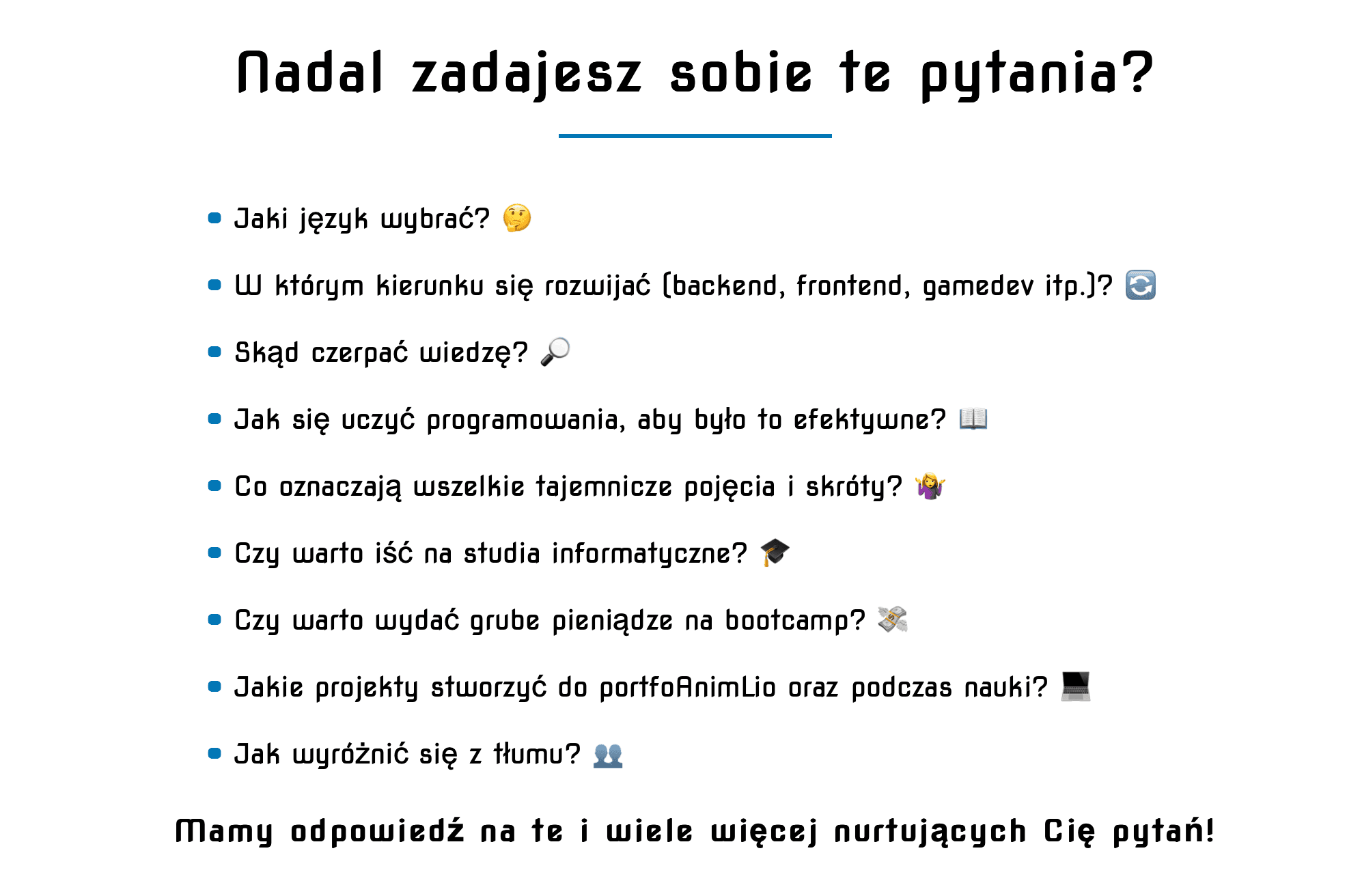 Screen from zostaneprogramista.pl – a learning platform co-created by me and two friends to guide aspiring developers into the IT industry