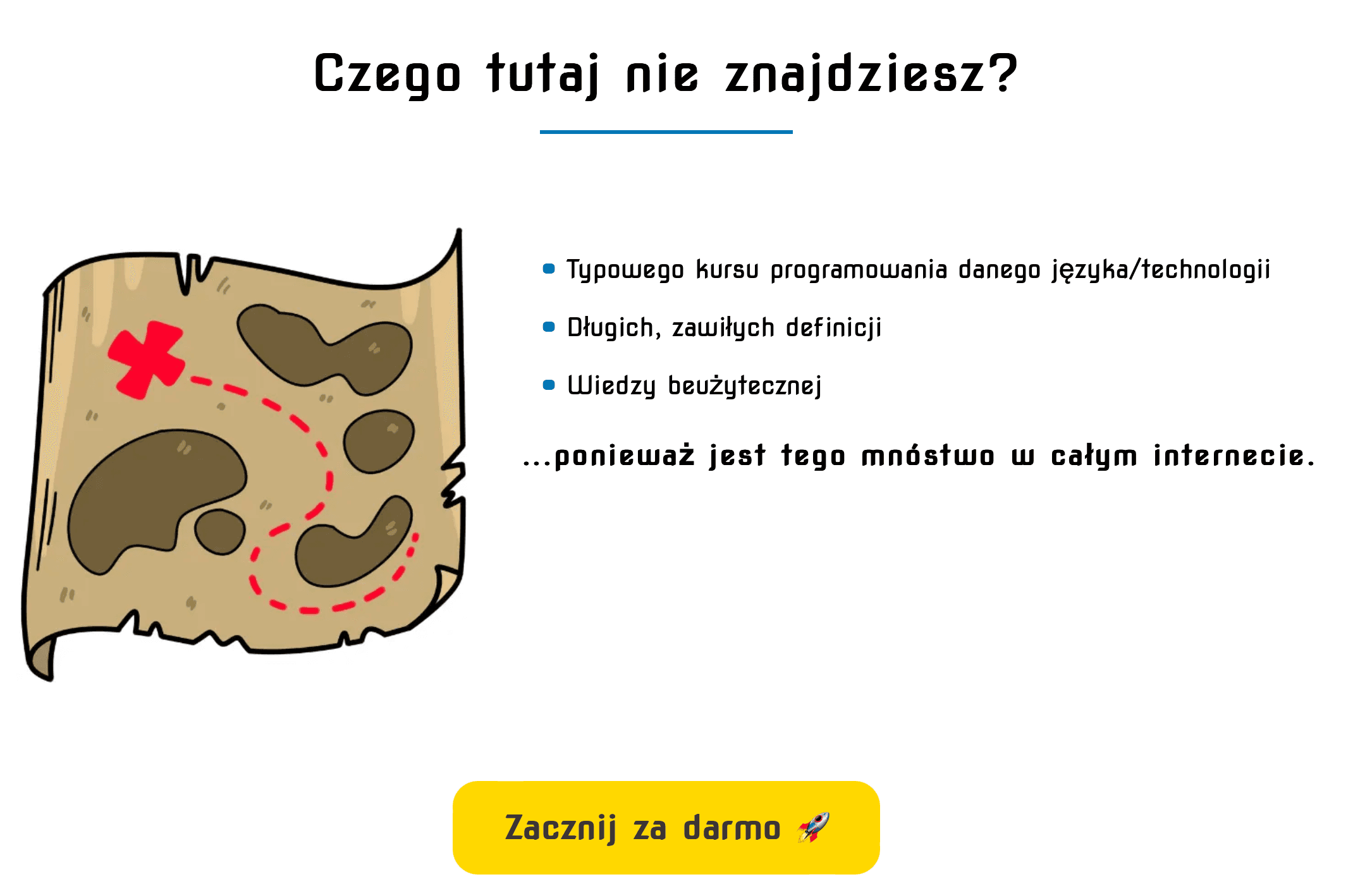 Screen from zostaneprogramista.pl – a learning platform co-created by me and two friends to guide aspiring developers into the IT industry