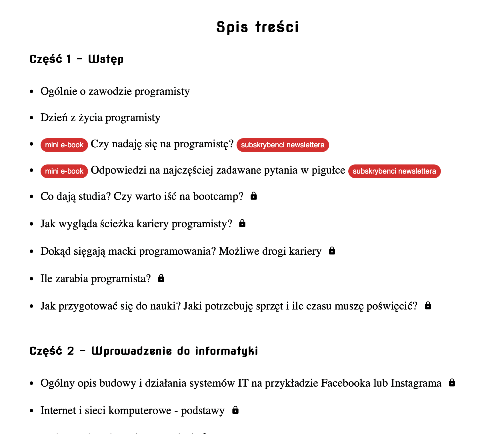 Screen from zostaneprogramista.pl – a learning platform co-created by me and two friends to guide aspiring developers into the IT industry