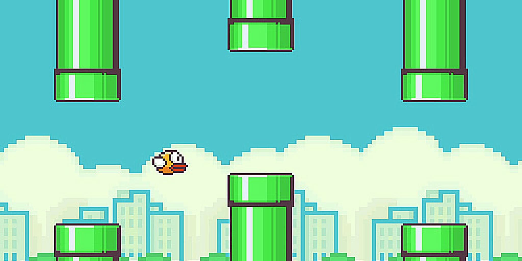 Flappy Bird gameplay screenshot – mobile arcade game