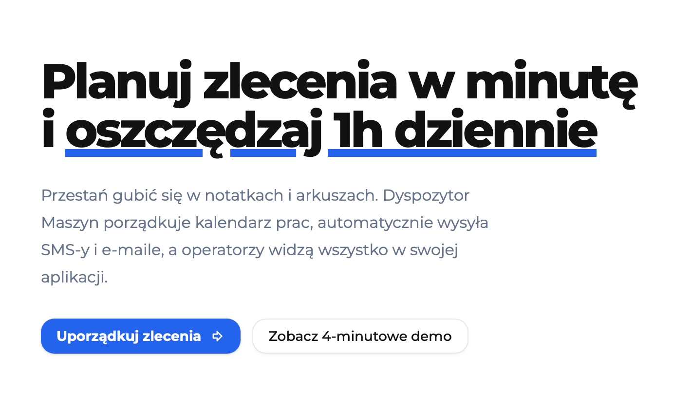 Dyspozytor Maszyn - project screenshot